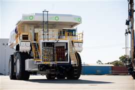 Hydrogen-powered haul truck operated by Fortescue Energy