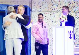 Lionel Messi attended the launch of Icon of the Seas