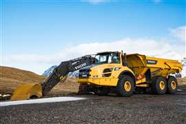 A Volvo CE digger and dumper. (Image: Adobe Stock)