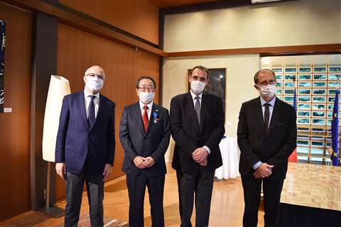 Masatoshi Kimata, Kubota’s chairman and representative director at the French embassy in Tokyo, Japan