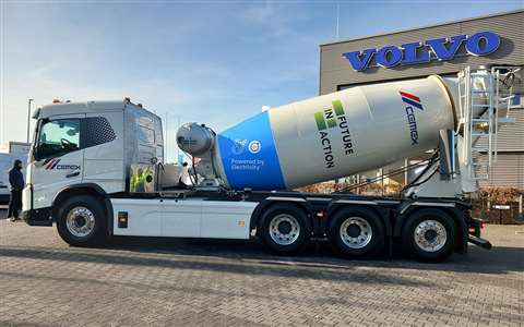 Volvo FMX electric concrete mixer truck